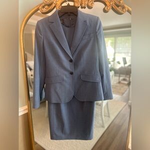 Brooks Brothers Lanificio Tollegno Italian Wool Blazer Dress Set Blue Size 2/4